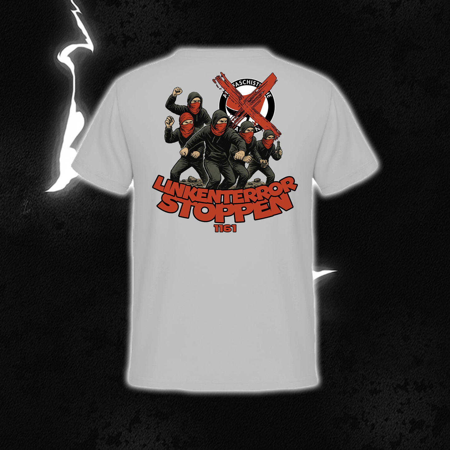 SHIRT „linken Terror stoppen“ BACKPRINT