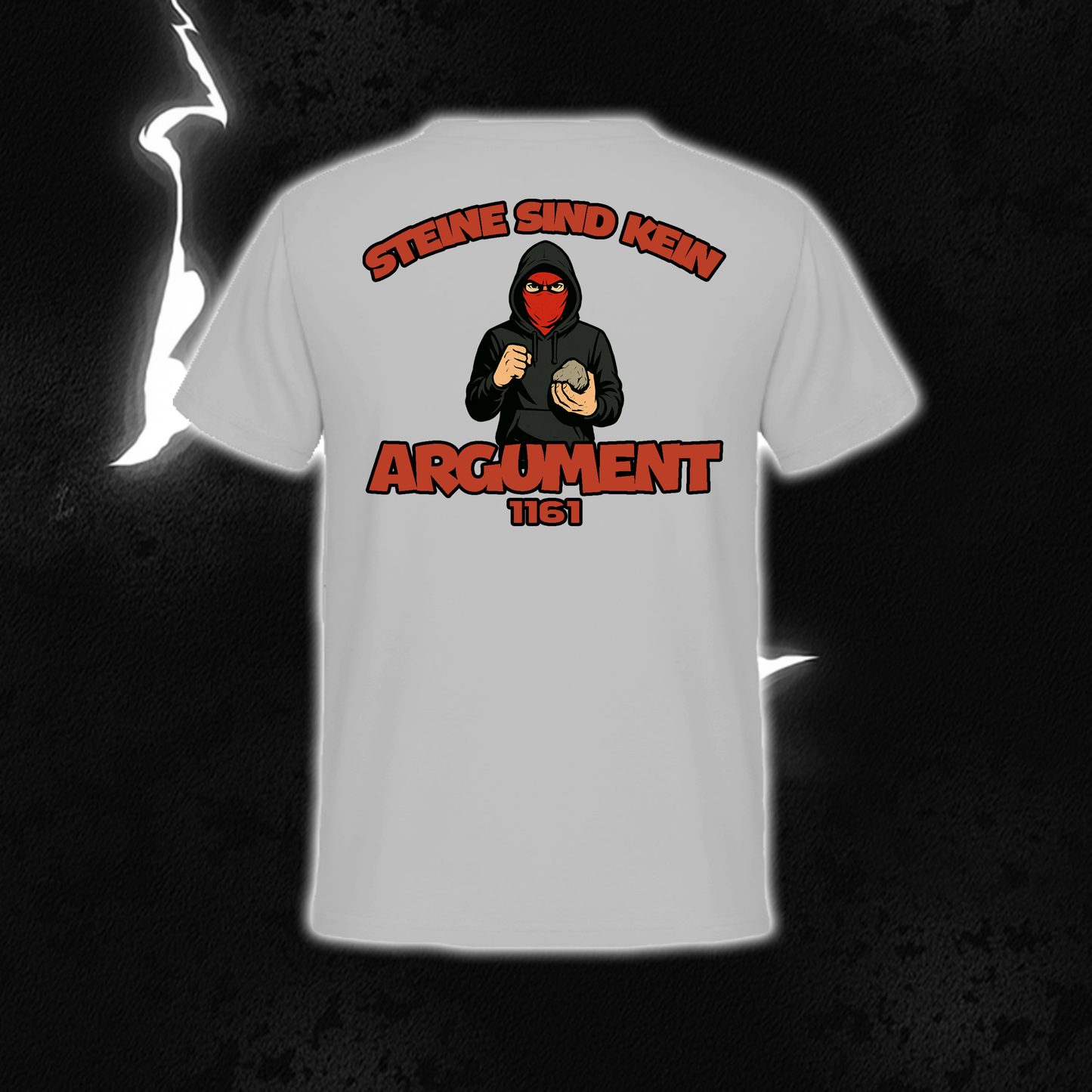 SHIRT „Steine sind kein Argument“ BACKPRINT