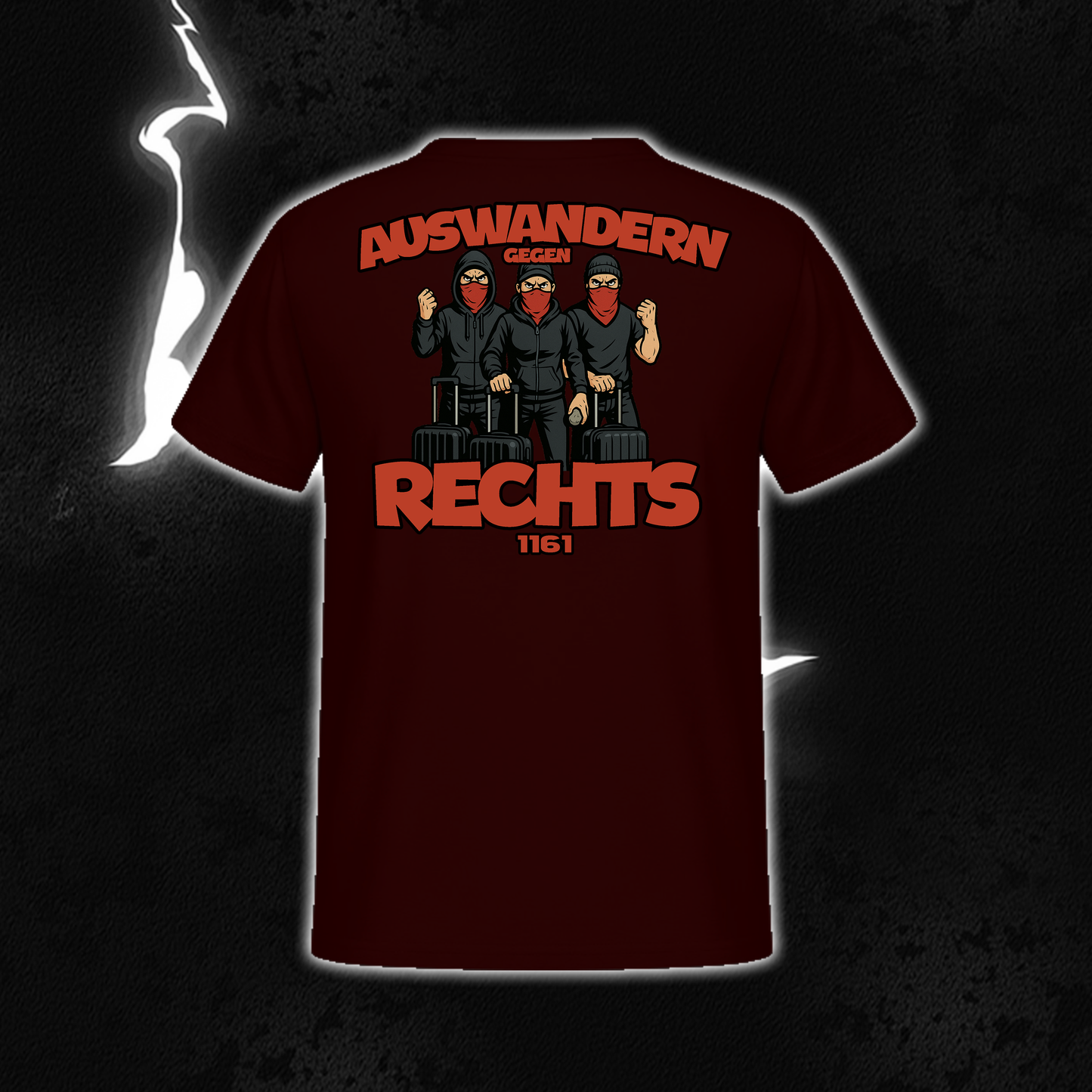 SHIRT „Auswandern gegen Rechts“ BACKPRINT