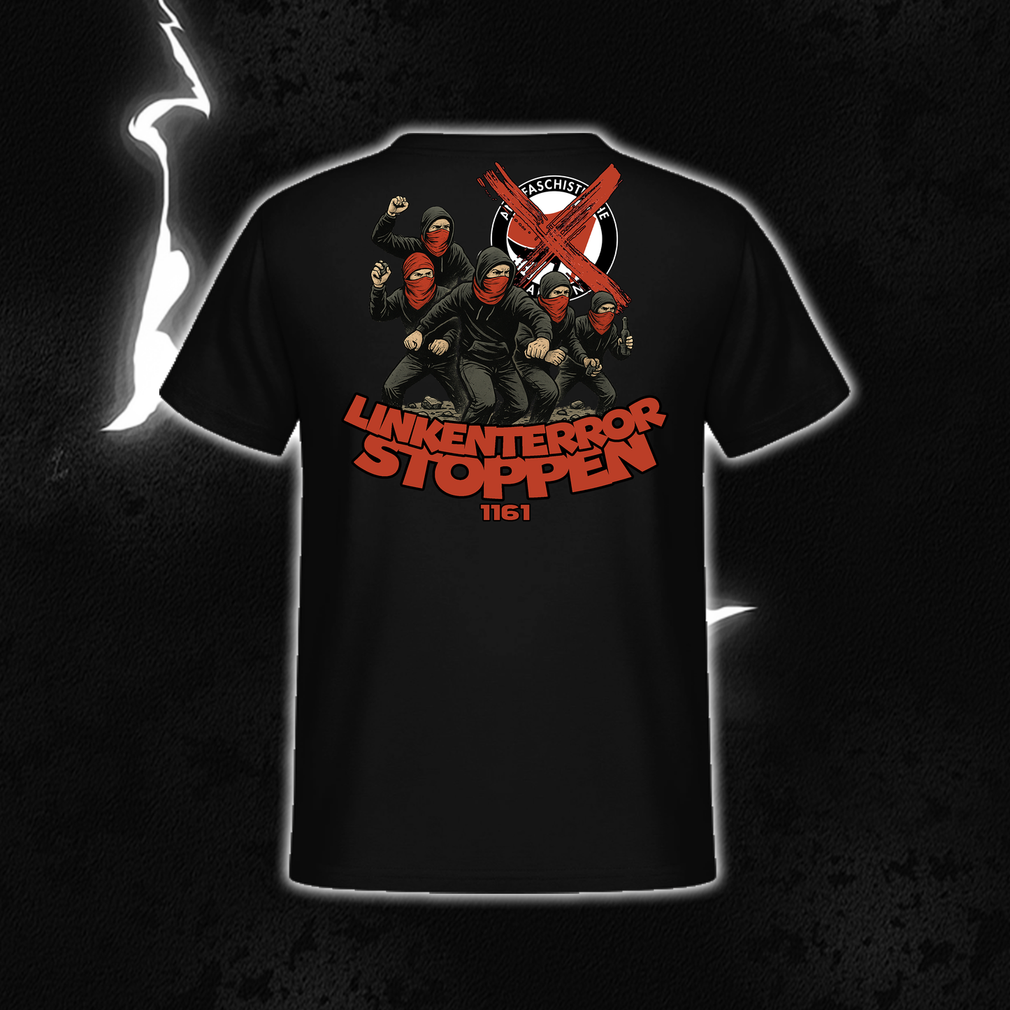 SHIRT „linken Terror stoppen“ BACKPRINT