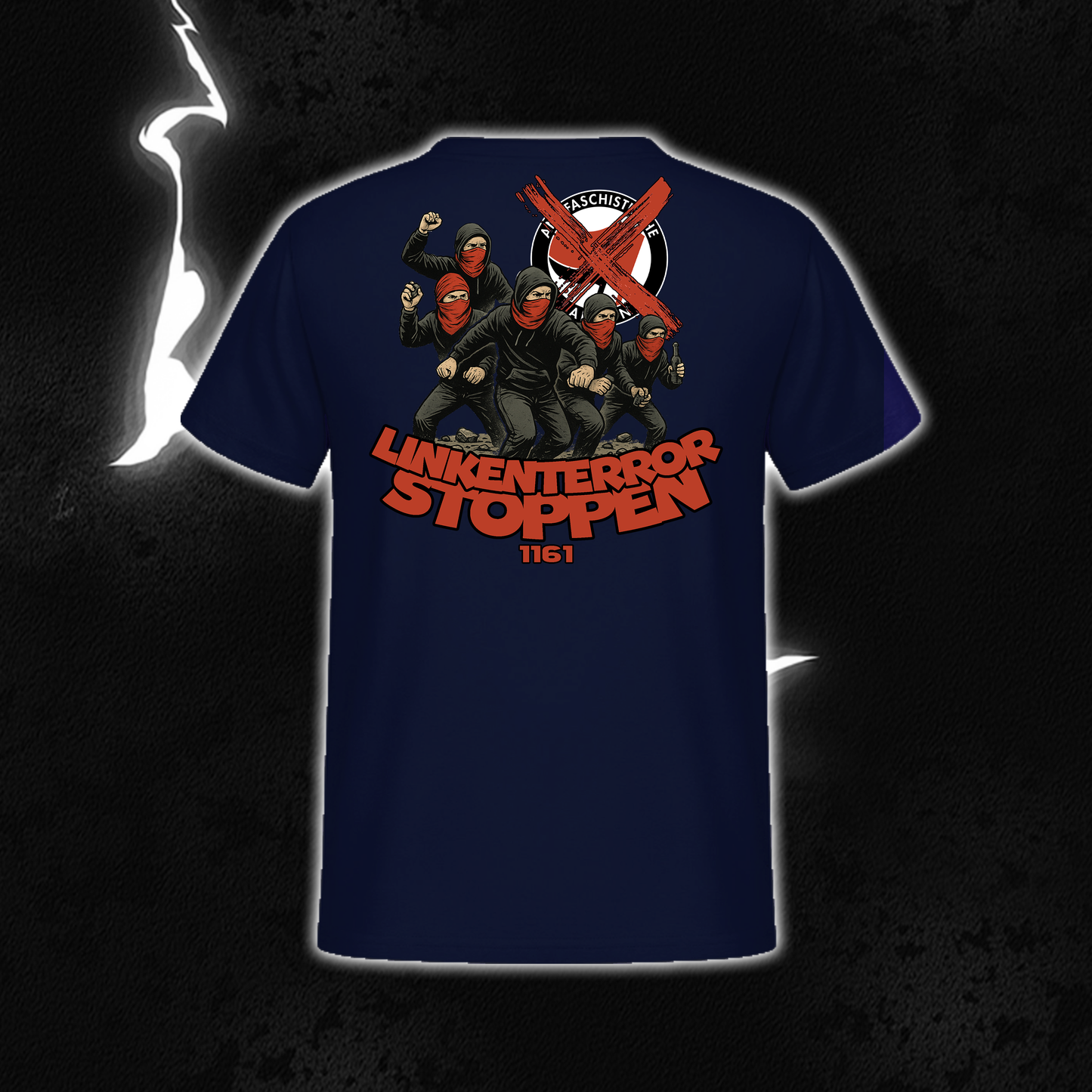 SHIRT „linken Terror stoppen“ BACKPRINT