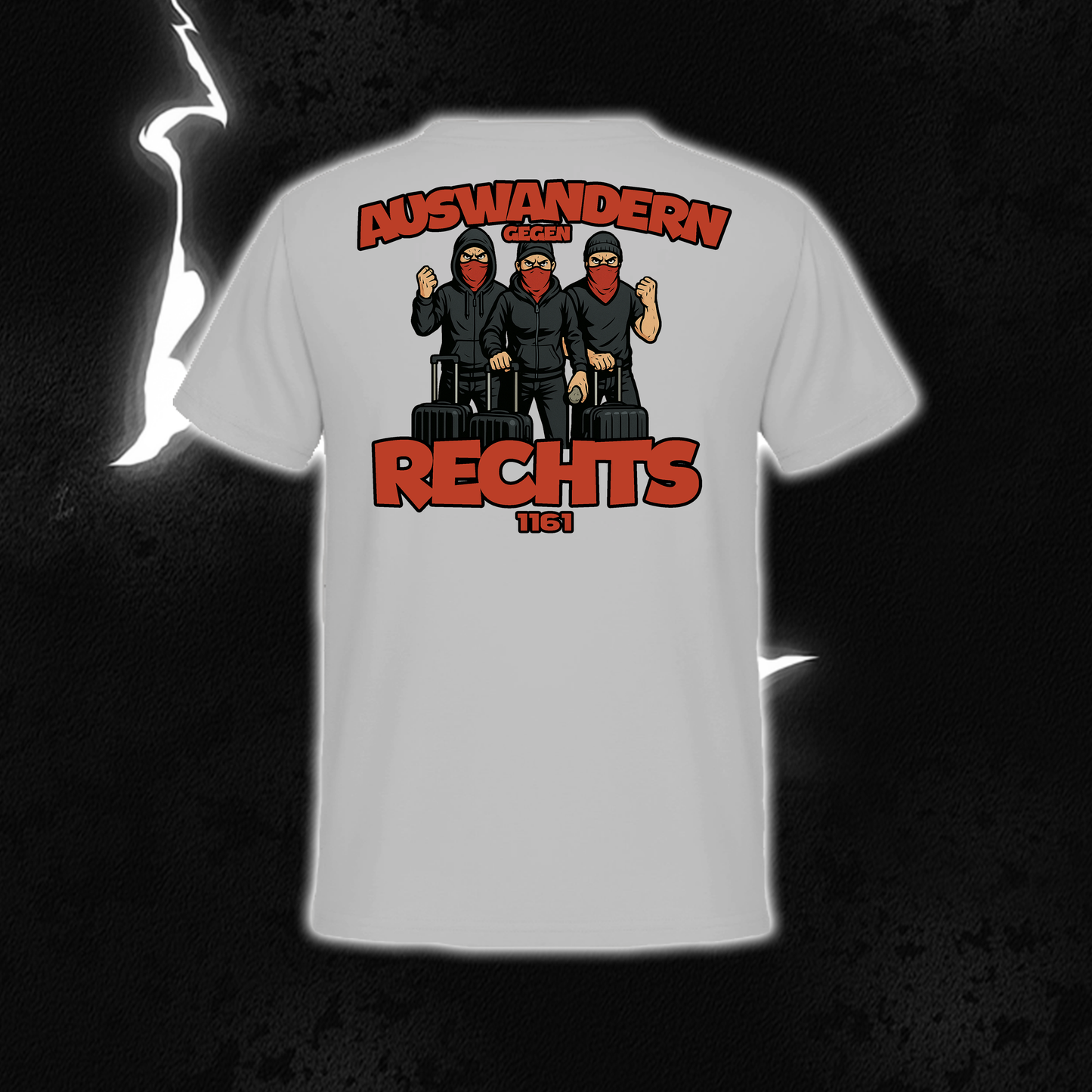 SHIRT „Auswandern gegen Rechts“ BACKPRINT