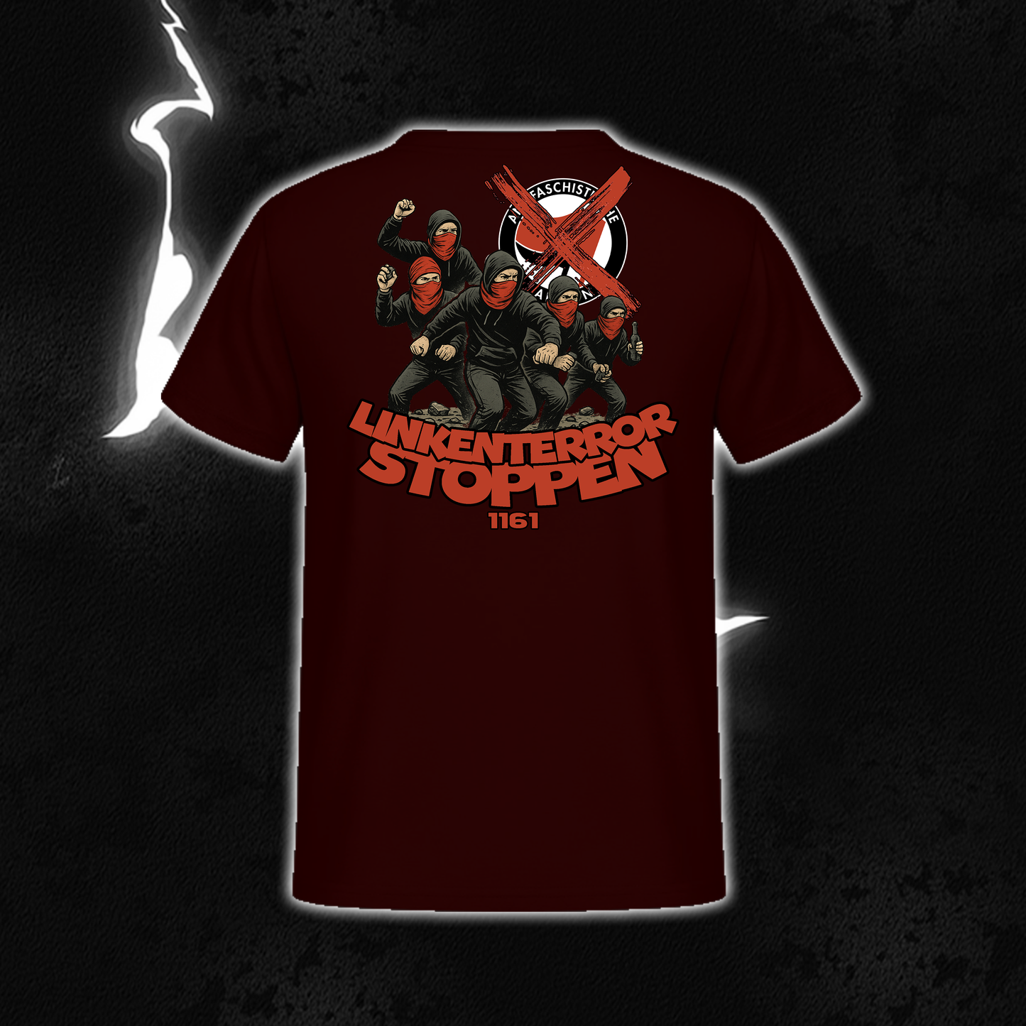 SHIRT „linken Terror stoppen“ BACKPRINT
