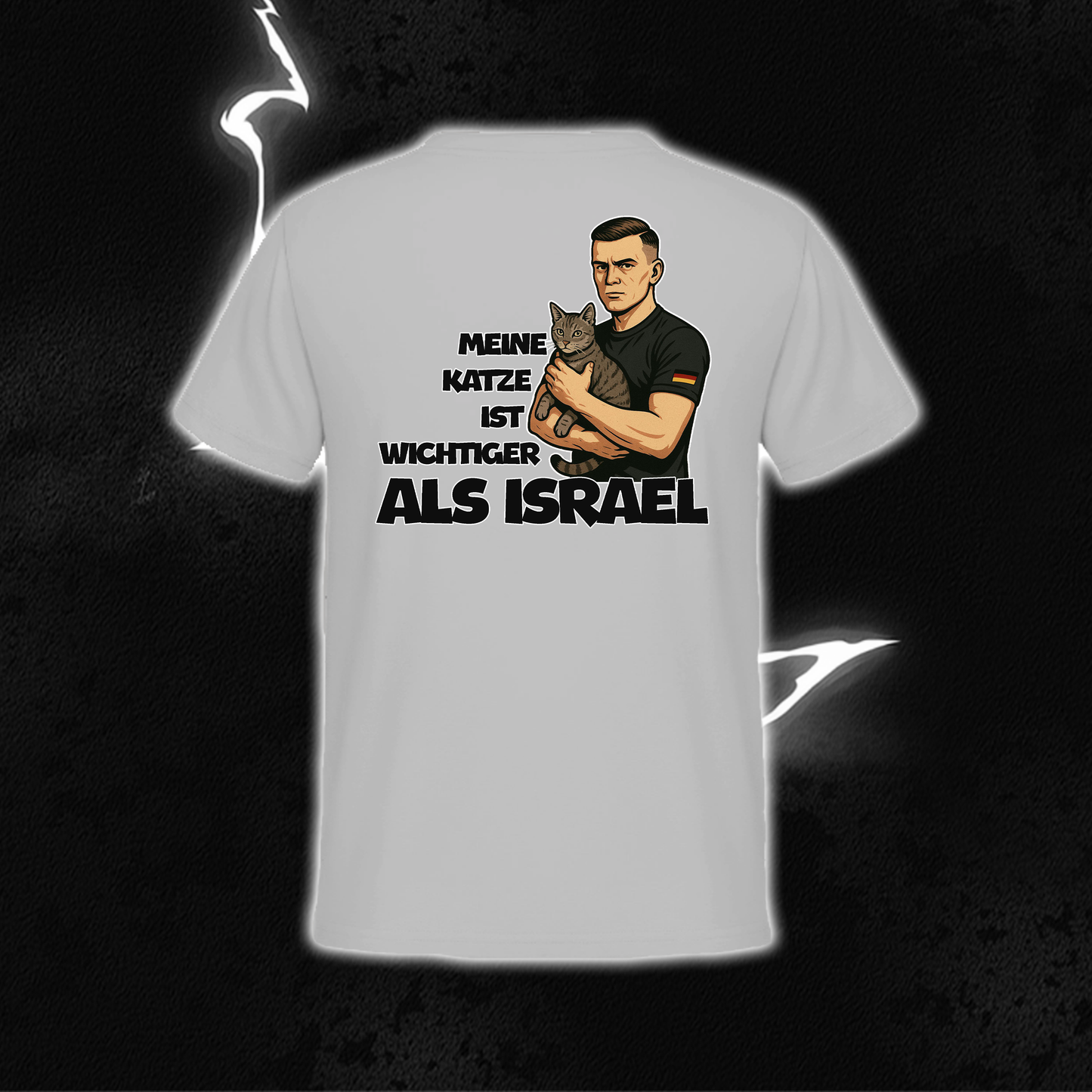 T-SHIRT "MEINE KATZE IST WICHTIGER ALS ISRAEL"