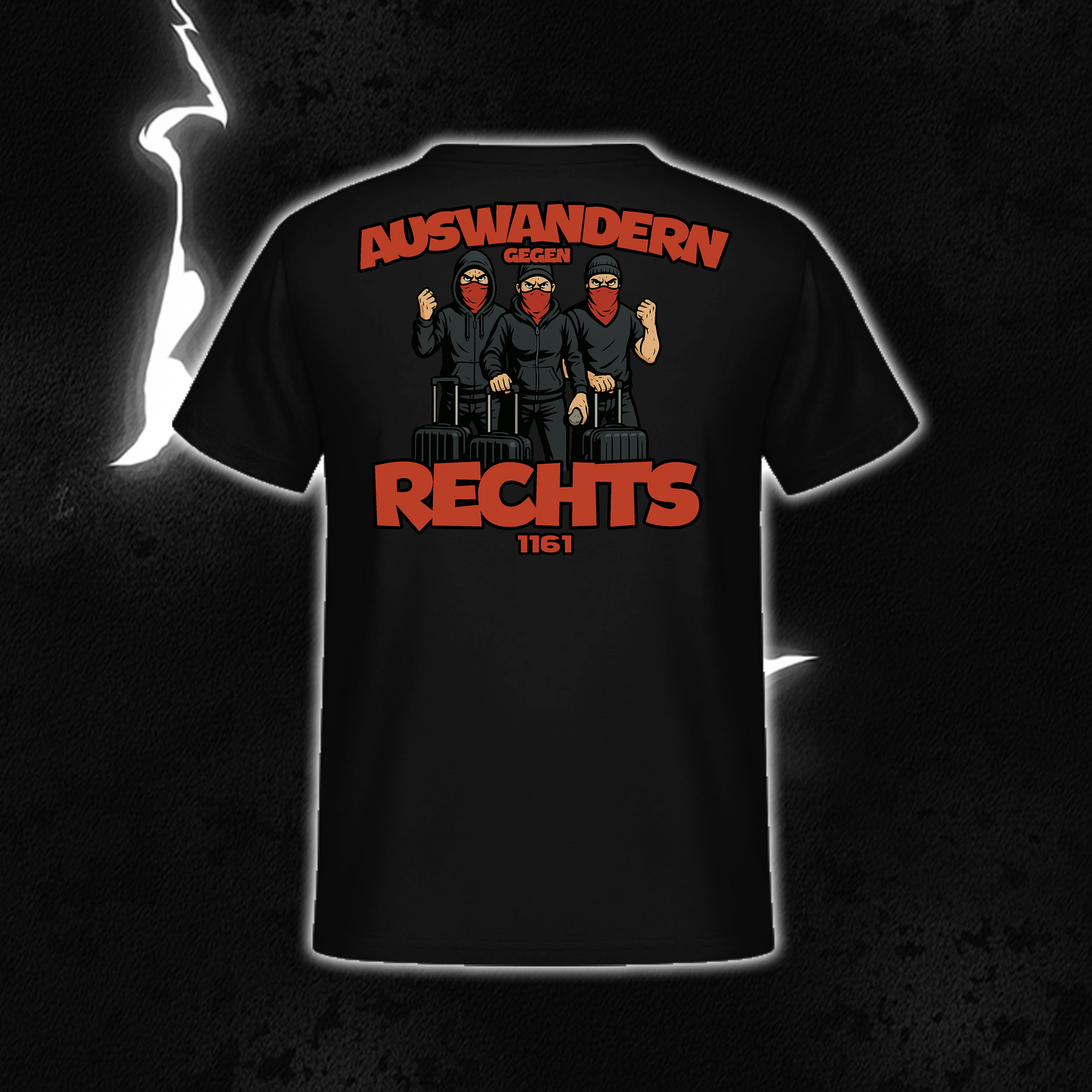 SHIRT „Auswandern gegen Rechts“ BACKPRINT