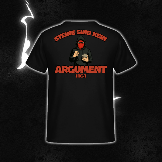 SHIRT „Steine sind kein Argument“ BACKPRINT